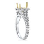 Diamond Pear Halo Eng Ring