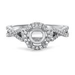 Prima Diamond Rnd Halo Infinity Shank Eng Ring