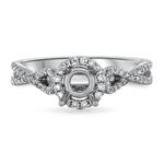 Prima Diamond Rnd Halo Infinity Shank Eng Ring