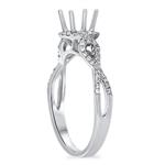 Diamond Rnd Halo Infinity Shank Eng Ring