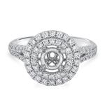 Prima Diamond Round Double Halo Engagement Ring