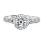 Prima Diamond Round Double Halo Engagement Ring