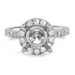 Prima Diamond Round Halo Eng Ring