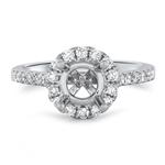 Prima Diamond Round Halo Eng Ring