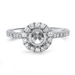 Prima Diamond Round Halo Eng Ring