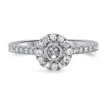 Prima Diamond Round Halo Eng Ring