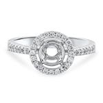 Prima Diamond Round Halo Engagement Ring