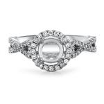 Prima Diamond Round Halo Infinity Shank Eng Ring