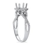 Diamond Round Halo Infinity Shank Eng Ring