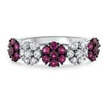 Prima Diamond & Ruby 5 Flower Band