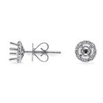 Prima Diamond Semi Mount Earrings (0.30ct Center)