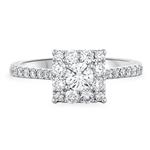 Prima Diamond Square Cluster Ring