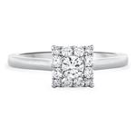 Prima Diamond Square Cluster Ring