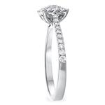 Diamond Square Cluster Ring With Diamonds On Shank