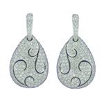 Prima Diamond Swirl Earrings