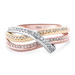 Prima Diamond Tri Color Band