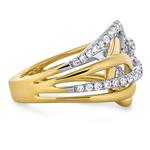 Diamond Two Tone Interlocking Band