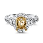 Prima Diamond Two Tone Oval Halo