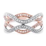 Prima Diamond Two Tone Swirl Ring