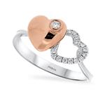 Prima Double Heart Diamond Ring