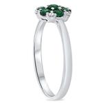 Emerald & Diamond Cluster Ring