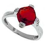 Prima Garnet & Diamond Ring