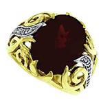 Prima Garnet & Diamond Ring