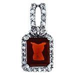 Prima Garnet & White Topaz Pendant