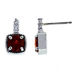 Prima Garnet & Diamond Earrings