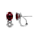 Prima Garnet & Diamond Earrings