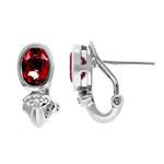 Prima Garnet & Diamond Earrings