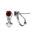 Prima Garnet & Diamond Earrings