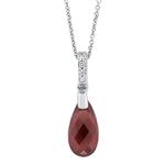 Prima Garnet & Diamond Pendant