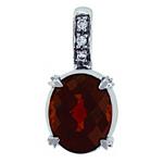 Prima Garnet & Diamond Pendant