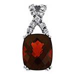 Prima Garnet & Diamond Pendant