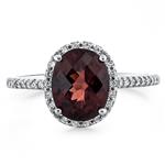 Prima Garnet & Diamond Ring