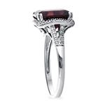 Garnet & Diamond Ring