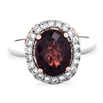 Prima Garnet & Diamond Ring