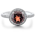 Prima Garnet & Diamond Ring