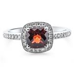 Prima Garnet & Diamond Ring