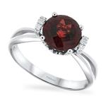 Prima Garnet & Diamond Ring