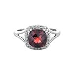 Prima Garnet & Diamond Ring