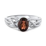 Prima Garnet & Diamond Ring