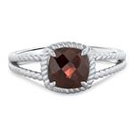 Prima Garnet Rope Ring