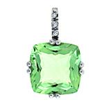 Prima Green Amethyst & Diamond Pendant