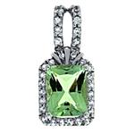 Prima Green Amethyst & White Topaz Pendant