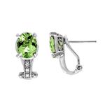 Prima Green Amethyst & Diamond Earrings