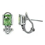 Prima Green Amethyst & Diamond Earrings