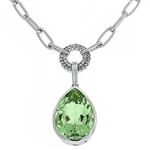 Prima Green Amethyst & Diamond Necklace