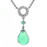 Prima Green Amethyst & Diamond Necklace